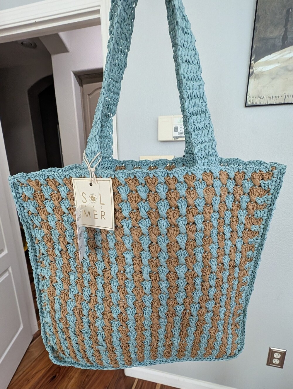 Sol and Mer Collection XIIX Straw Tote Bag Nwt ❤️